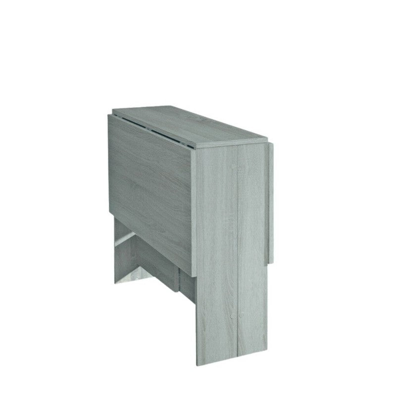 Tavolo in Legno da Pranzo Salvaspazio Grigio Cemento Moderno Pieghevole Cucina
