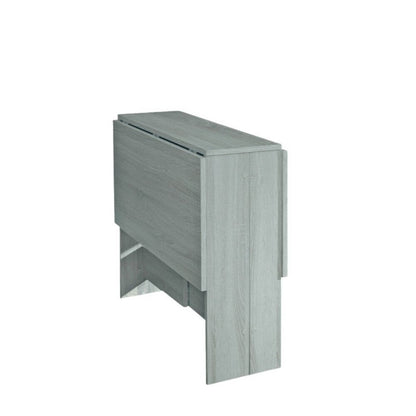 Tavolo in Legno da Pranzo Salvaspazio Grigio Cemento Moderno Pieghevole Cucina