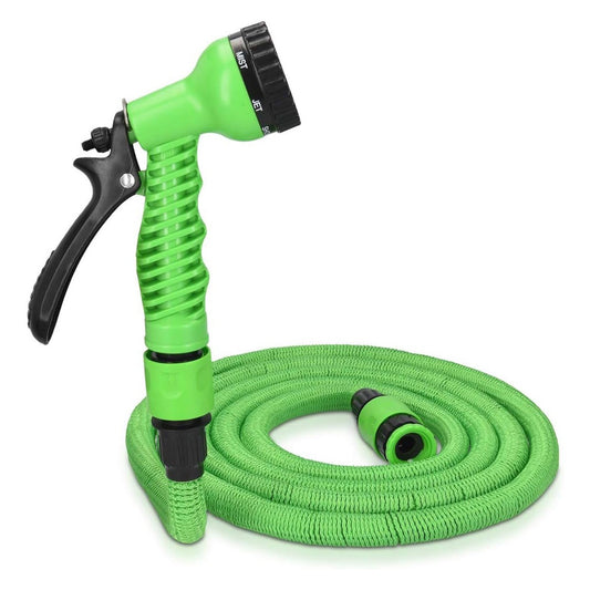 Tubo Acqua Estensibile fino 15 metri con Pistola per Innaffiare Fiori