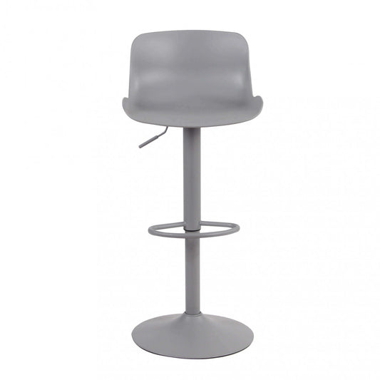 Sgabello Alto Grigio Design Seduta in Plastica da Cucina Bar Moderno