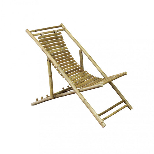 Sdraio Dondolo in Bambù Marrone 117x60x68 cm