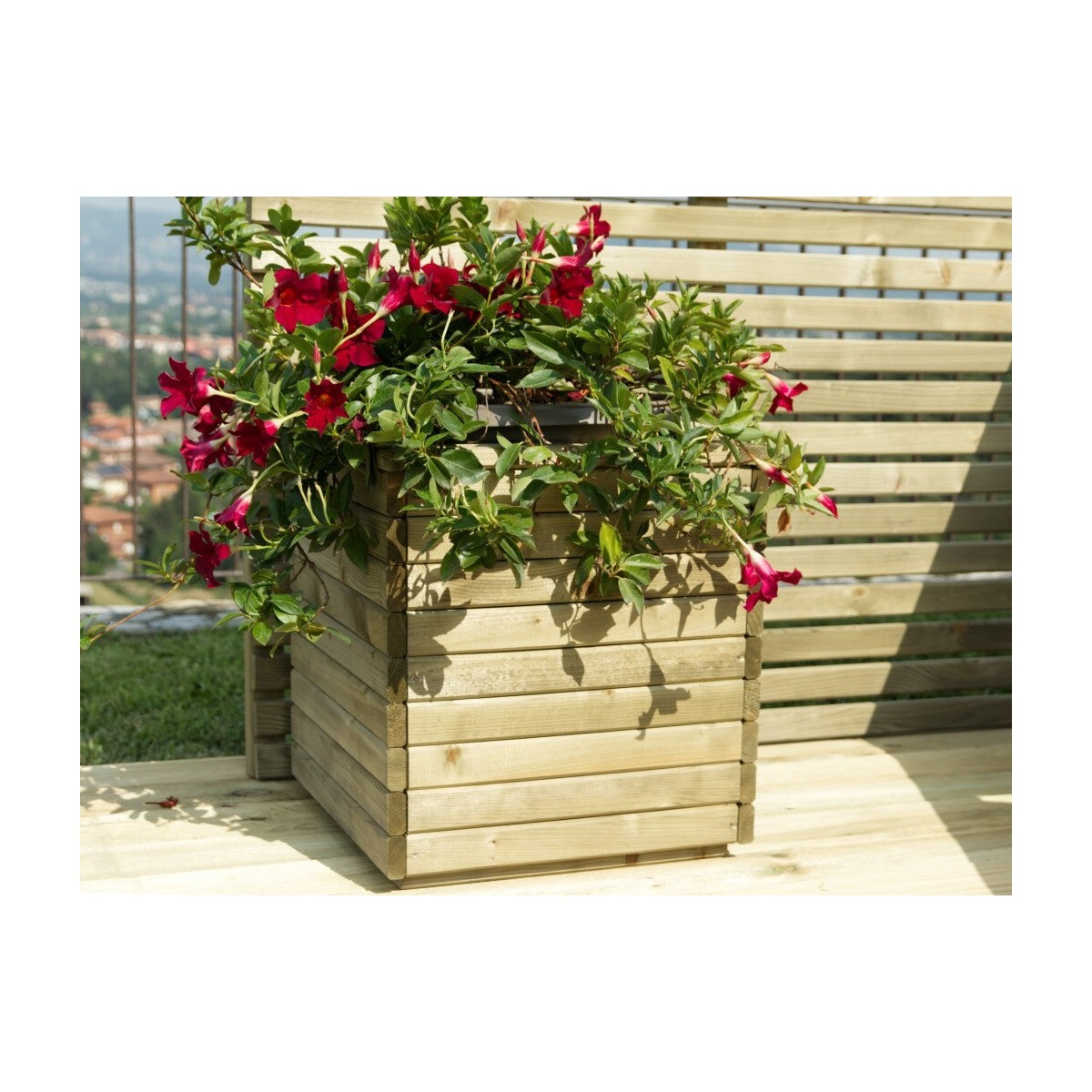 Vaso fioriera 50 x 50 da Giardino Portavasi Quadrato da Balcone