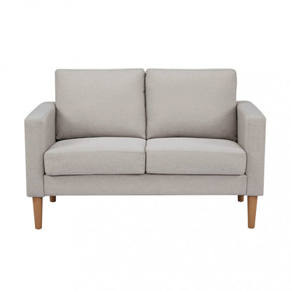 Divano 2 posti Beige 124x73x82 cm con Gambe in Polipropilene
