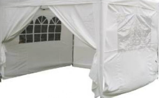Set pareti gazebo 3x3 mt in PVC bianco