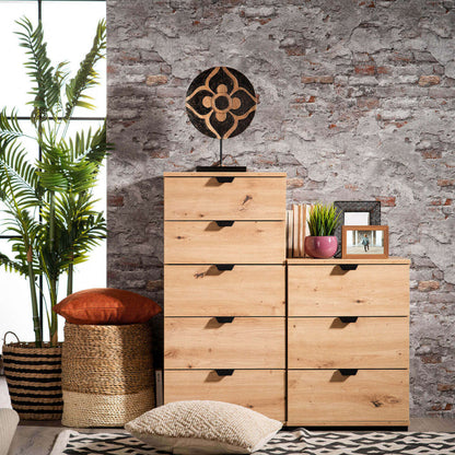 Comodino in Truciolare Bilaminato Rovere Chiaro 45x40x63 cm